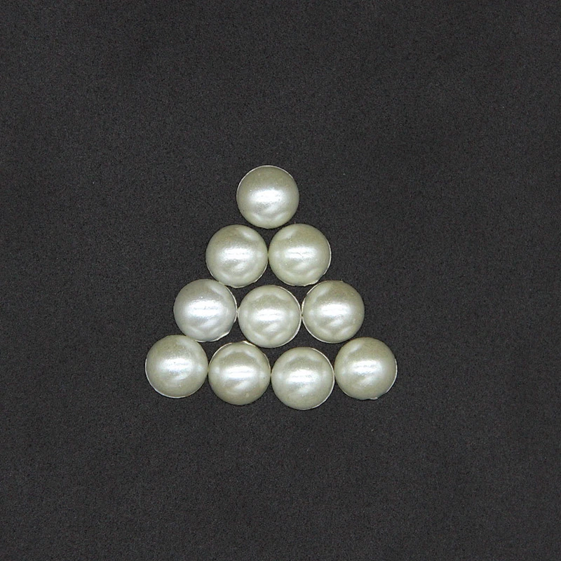 Grey without Hole Half Spherical 8mm Plastic ABS Pearl Beads