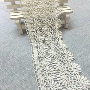 100% polyester african lace fabric embroidery chemical lace trim with high quality