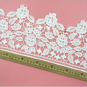 New design french hollow lace Garment home Mesh designs polyester embroidery lace for dress