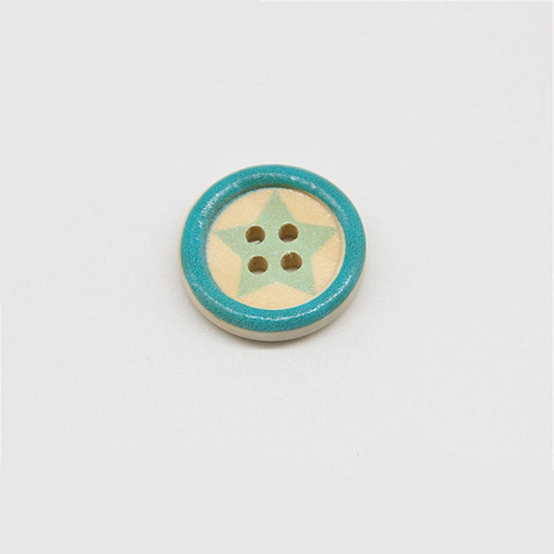DIY Natural Wooden Animal Button For Garment Decoration