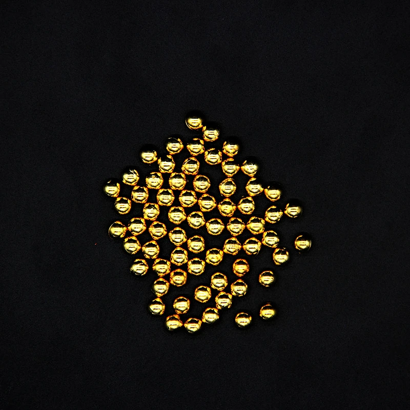 Polished Brass without hole gray Round ivory 5mm Plastic ABS Beads
