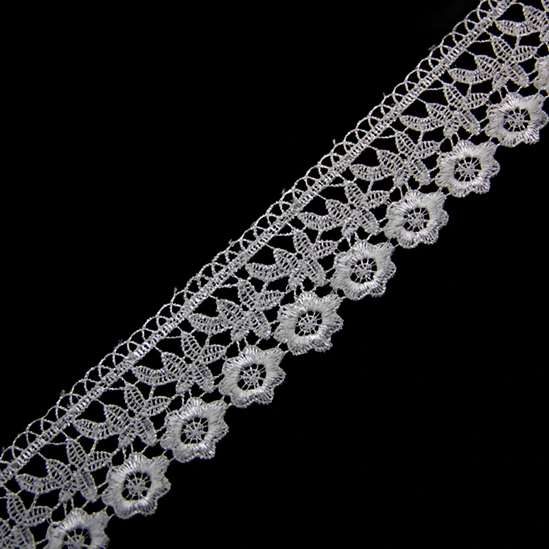 4.5cm Chemical Embroidery Polyester Lace for Cloth Decoration