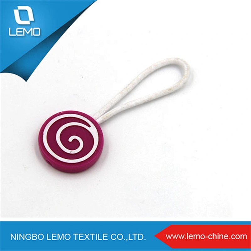 Custom Logo PVC Rubber Zip Pullers Zipper Sliders for garment bags