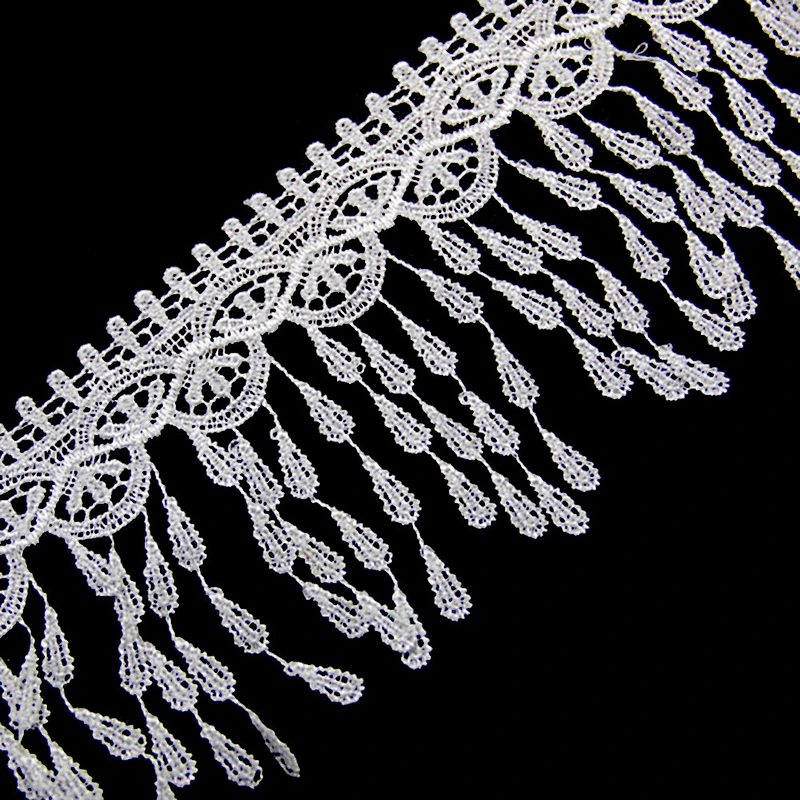 10.8cm  100% Polyester Chemical Embroidery Lace Trim