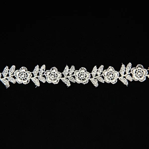 2cm Flesh and Sweet Flowers Pattern Clothing Polyester Lace