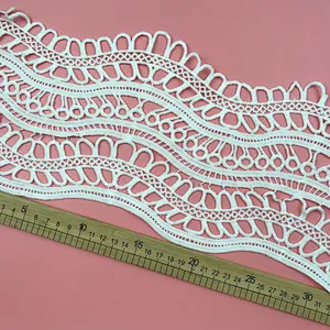 DIY french hollow lace Garment home Mesh designs polyester embroidery lace for dress