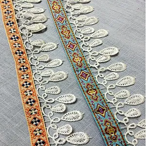 Fashion national embroidery lace accessories vintage clothing fabric accessories embroidery lace ribbon