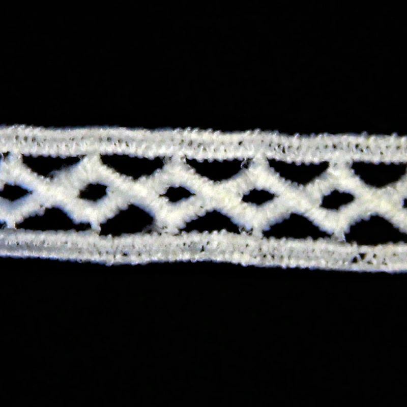 1.5cm Clear Crossover Lines Pattern Chemical Milk Yarn Lace