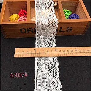 Fashion hot sale different styles 5.8*500cm black&white french eyelash floral lemo lace
