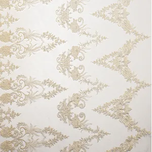 3D flower embroidery mesh african lace fabric nigerian lace fabric 2019 for bride wedding dress