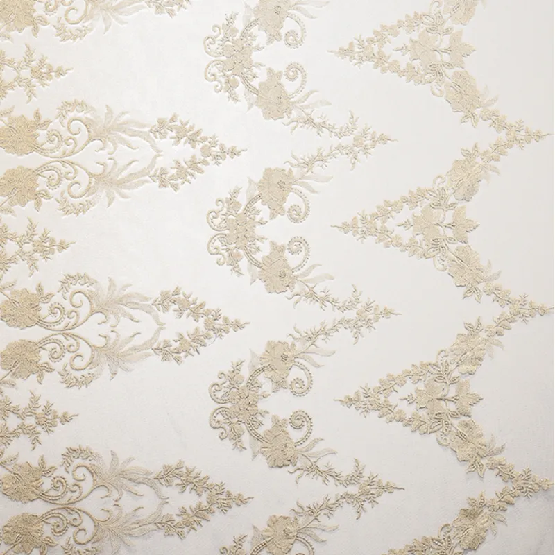 3D flower embroidery mesh african lace fabric nigerian lace fabric 2019 for bride wedding dress