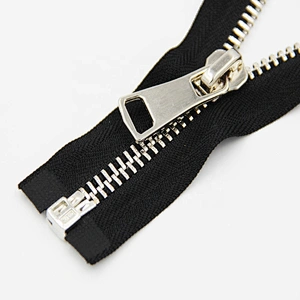 5# 30cm Shiny Nickel Giant Jeans Zipper Metal Zipper For Garment