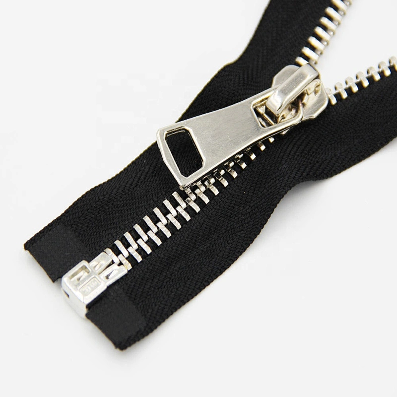 5# 30cm Shiny Nickel Giant Jeans Zipper Metal Zipper For Garment