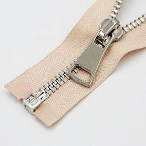 5# 30cm Shiny Nickel Giant Jeans Zipper Metal Zipper For Garment