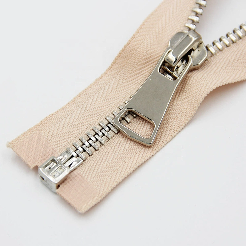 5# 30cm Shiny Nickel Giant Jeans Zipper Metal Zipper For Garment