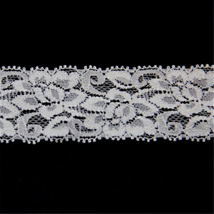 6cm Flower Design Elastic Spandex and Nylon Lace Trim