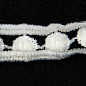 2cm Successive Pure Round Patterns Milk Yarn Lace
