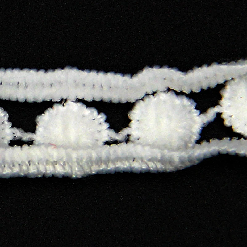 2cm Successive Pure Round Patterns Milk Yarn Lace