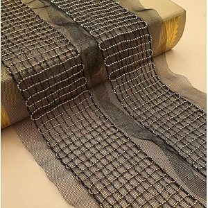 french fashion metal chain net lace for women dress