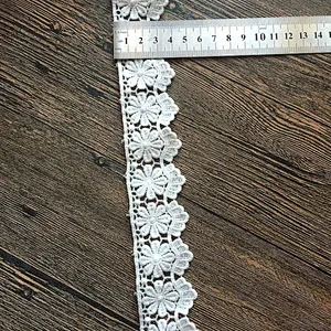 african lace market 100% cotton ribbon lace material  made in china for garment accessories
