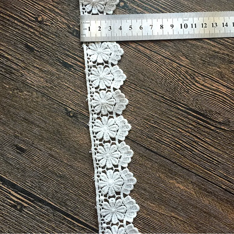 african lace market 100% cotton ribbon lace material  made in china for garment accessories