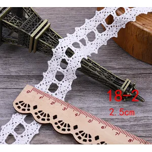 wholesale fashion african cheap cotton white bridal tc lace trim