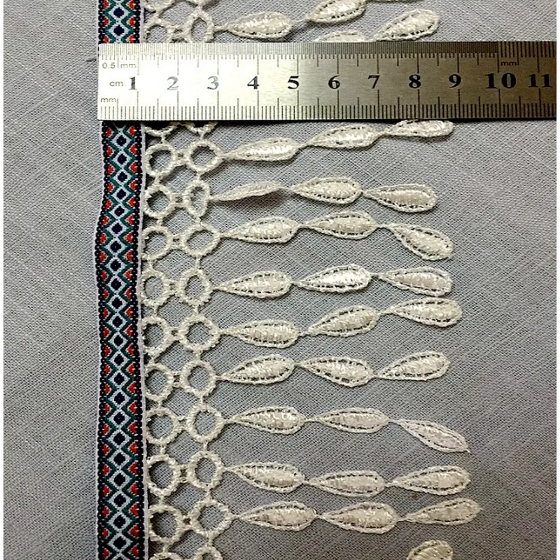 new african design polyester bridal  tassel lace for dress