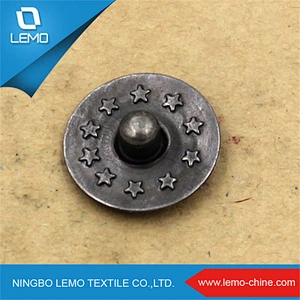Popular metal gold sewing jean jacket metal buttons for home textile