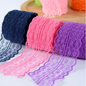 4.5cm no-elsatic nylon lingerie lace for Pillow Decoration