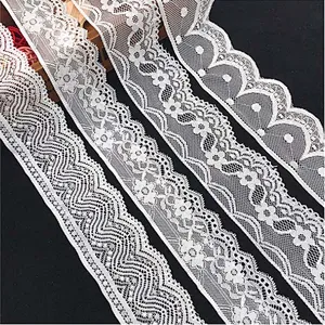 Fashion hot sale different styles 5.5*100cm black&white french eyelash floral lemo lace