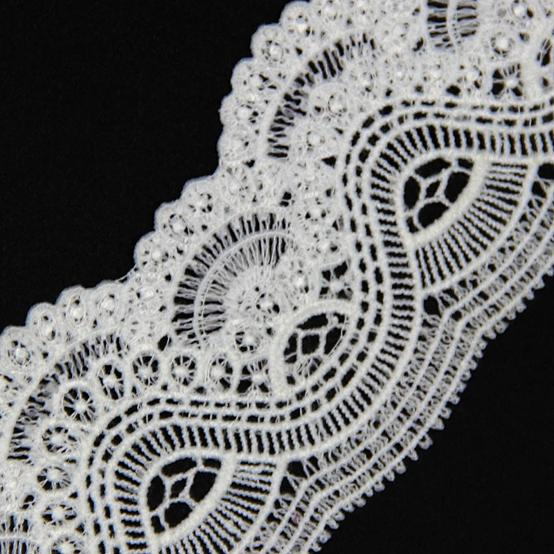 8cm Chemical Gentle Petal shaped Ornament Milk Yarn Lace