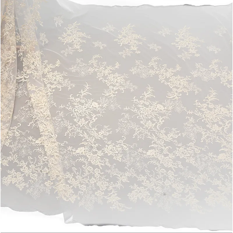 mesh flower design lace fabric guipure lace fabric chemical lace embroidery fabric
