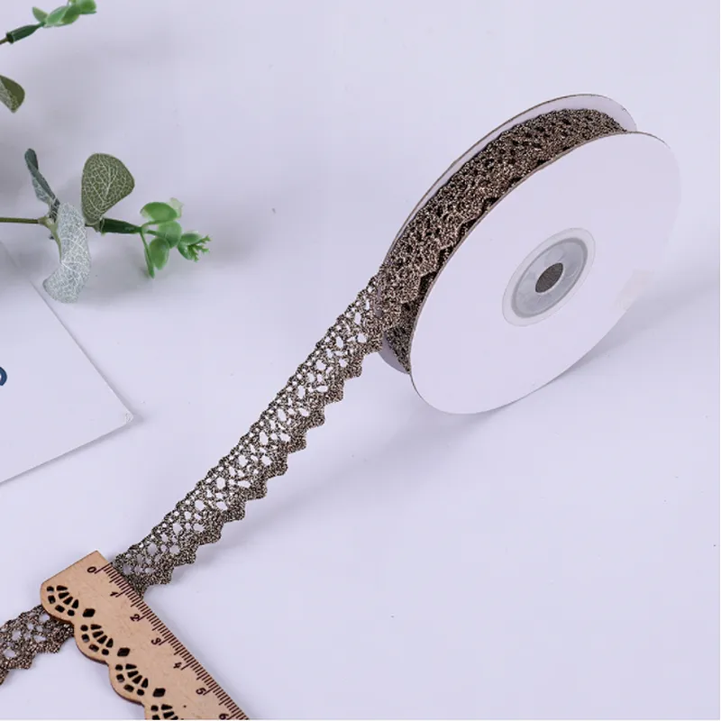 High Quality 10 Yards colorful Lace Ribbon Lace Trim DIY Embroidered For Sewing Decoration French lace fabric