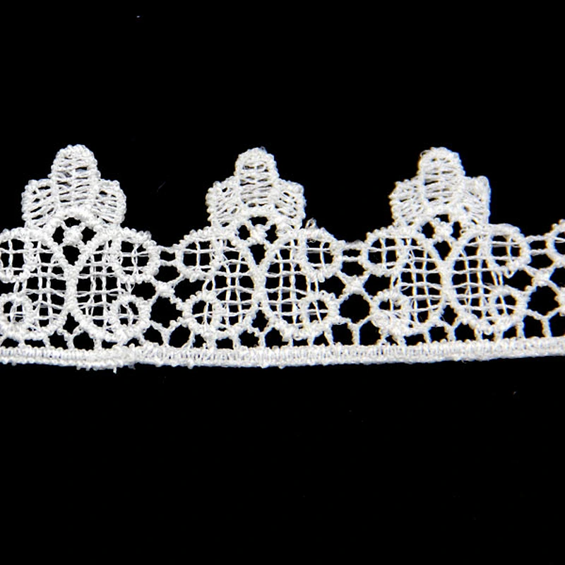 1.5CM Fashion Wholesale  Water Soluble Polyester Embroidery Chemical Lace Trim