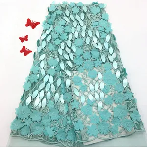 2019 high quality best selling new design applique mesh lace fabric wedding fabric