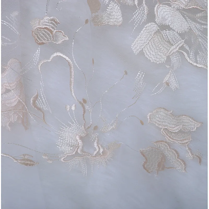 Wedding Malaysia french 3d flowers decorations mesh net design embroidery lace fabric for wedding dress