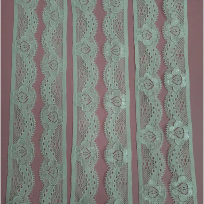 2018 new design 2.5cm nylon spandex lingerie stretch lace lycra lace trim