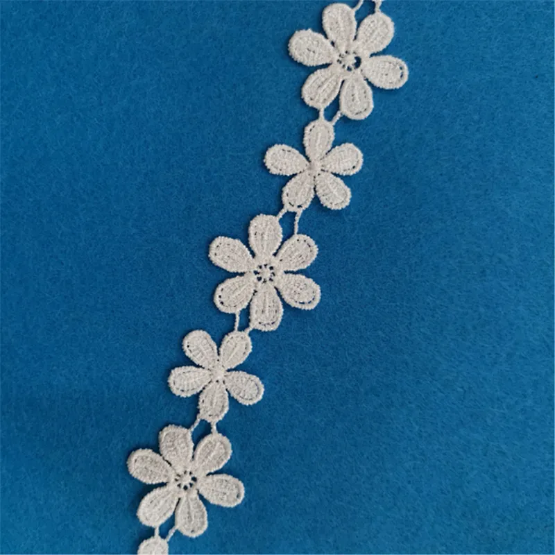 15yard  2cm Chemical Embroidery  Polyester Lace for Cloth