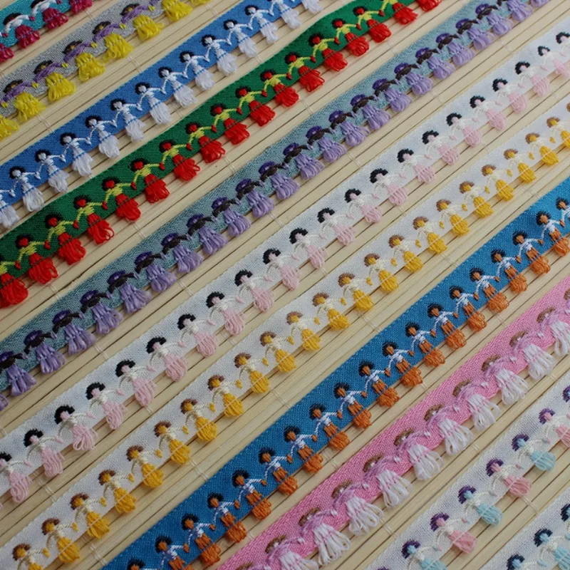 wholesale african 1.5cm national costume lace trim embroidery  jacquard ribbon