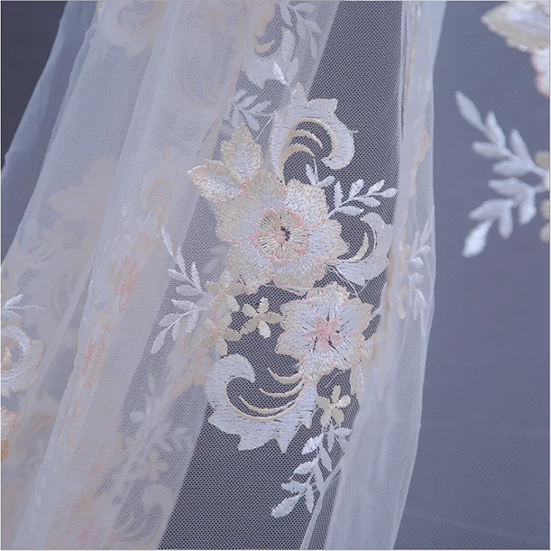 Custom made white color  textile luxury bridal french net lace fabric