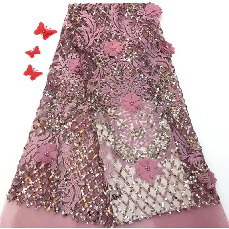 2019 Lace embroidered fabric hot sale wedding embroidery fabric