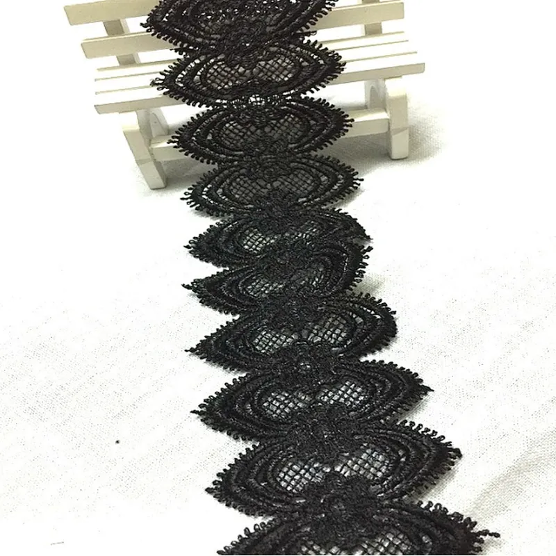 hot selling french polyester lace trim for lace dress