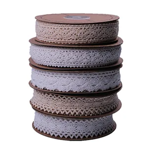 Factory direct sale stock african 2cm cotton  lace trim cotton ribbon for home textile
