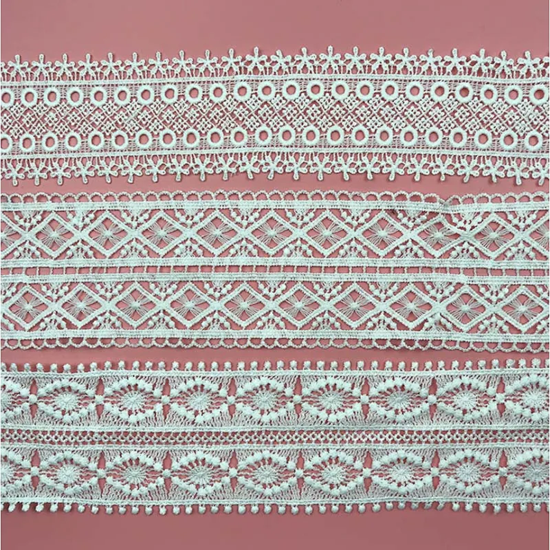 french border chemical embroidery lace trimming for dress