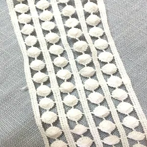 2019 fashion lace trim cotton chemical lace for dress