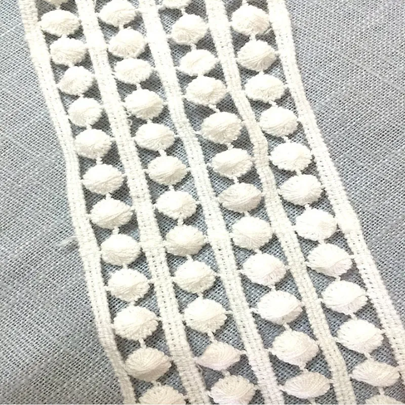 2019 fashion lace trim cotton chemical lace for dress