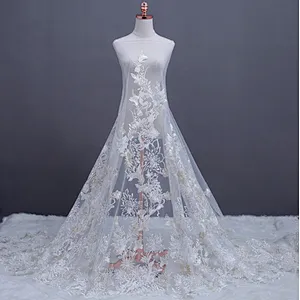China supplier wholesale  african embroidery net mesh lace fabric for garments