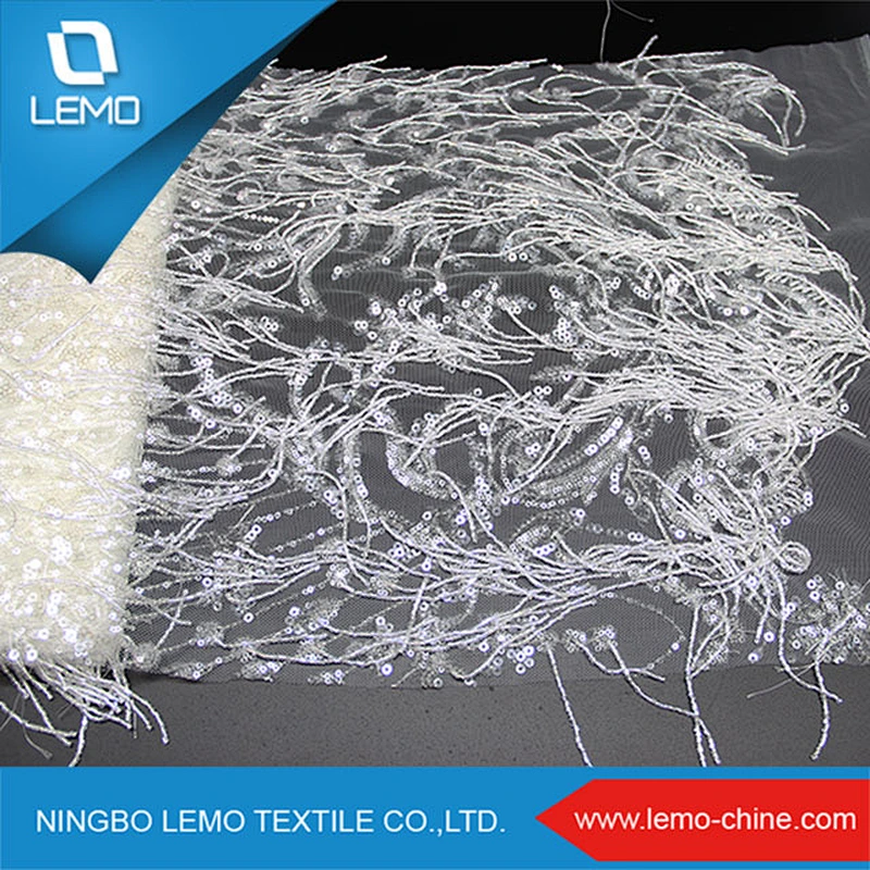 Indian 3d Wholesale Bridal Wedding Dress Mesh Beaded Lace Fabric