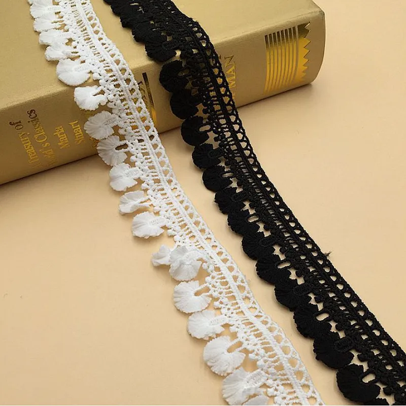 African Water Soluble Lace  Chemical Milk Silk Trim Lace For Wedding Bridal Dress