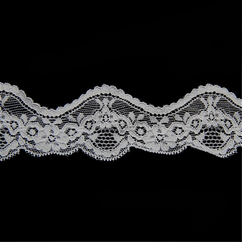 2.4cm Lycra Nylon Spandex Lace Fabric